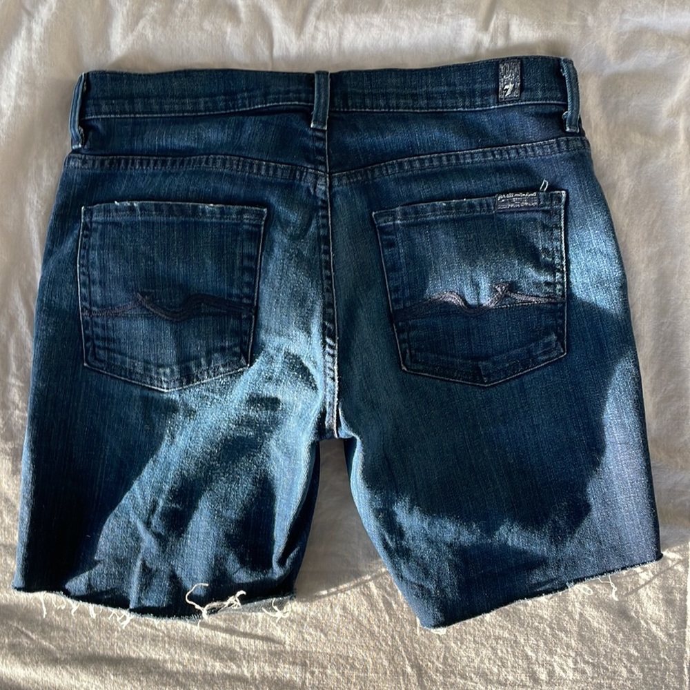 7 For All Mankind Mid Rise Cut Offs - Picture 3 of 4